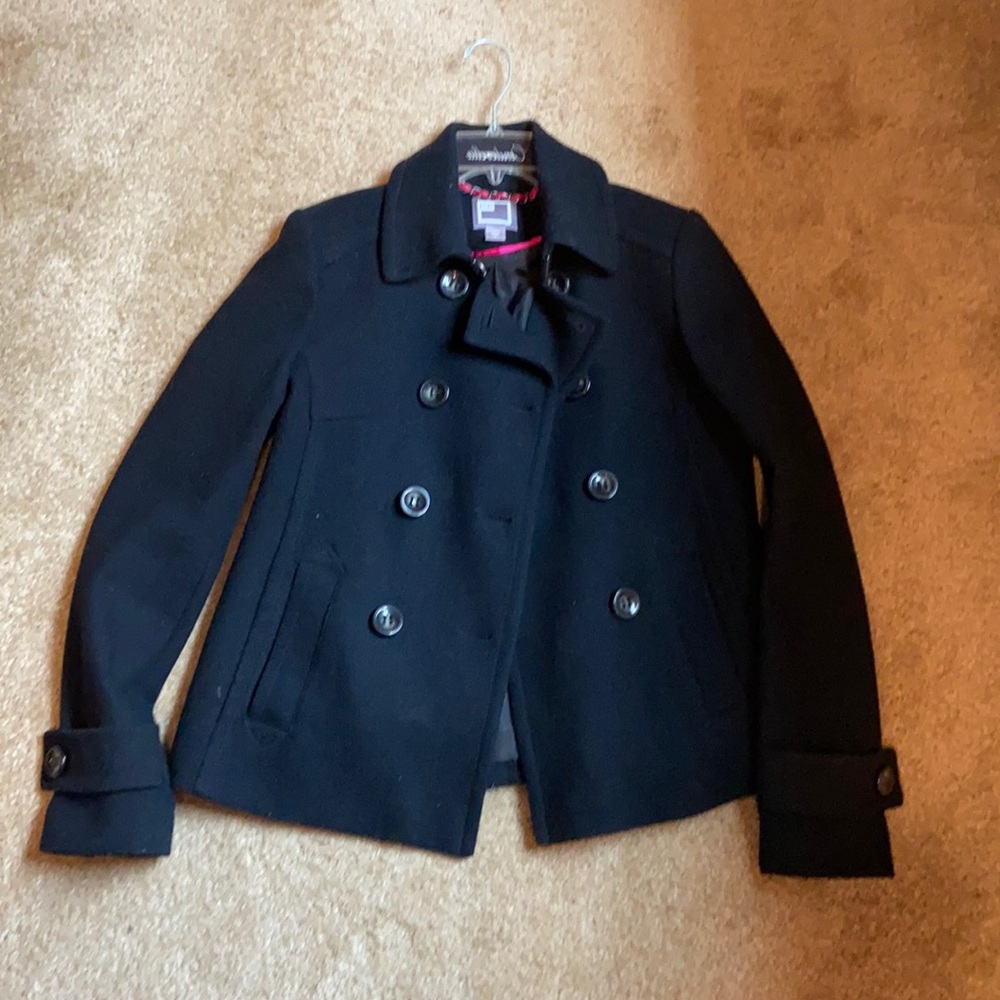 Black peacoat